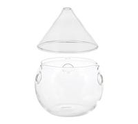 Cabilock Glass Bowl with Dry Ice Container Double Layer Design 370 Ml Capacity Keeps Food Fresh and Chilled for Family Gathering and Celebration