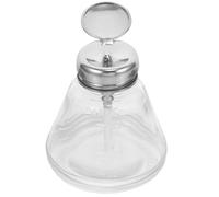 Cabilock Glass Pressing Bottle with Design and Glass Material Travel-friendly Liquid Dispenser for Nail Polish Remover and Cleaner Convenient Operation and Volatile Prevention