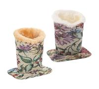 Cabilock Glasses Stand 2Pcs Plush Lined Eyeglass Holder with Wide Base Anti-Scratch Desktop Organizer for Office Nightstand Car Use