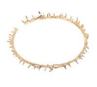 Cabilock Gold Crown of Thorns Headpiece for Women Gothic Jesus Crown Costume Lightweight Wedding Birthday Halloween Party Headband