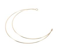 Cabilock Gold Double Layer Crown Headband for Women, Moon and Queen Goddess Hair Hoop, Bridal Wedding Hair Accessories, Metal Fairy Tiara for Costume and Photoshoot