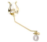 Cabilock Gold French Horn Marching Lyre Sheet Music Clip Holder for Wind Instruments Lightweight Clamp with Secure Grip for Band Performances and Practicing Beginners