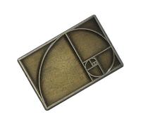 Cabilock Golden Ratio Rectangle Brooch Pin Metal Badge Medieval Artistic Style, Vintage Design Commemorative Item for Teacher's Day and Special Occasions, Versatile Accessory for Artists