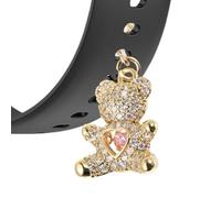 Cabilock Golden Silicone Watchband Charm Pendant with Adorable Alloy Design, Decorative and Practical Watch Strap Ornament for Stylish Women Accessories