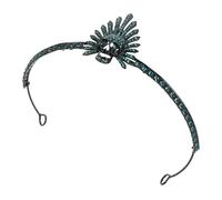 Cabilock Goth Skull Design Crown Witch Headband Rhinestone Headpiece for Halloween Party Accessories for Women