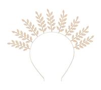 Cabilock Gr oddess Accessories Golden Leaf Headband Made of Metal with Elegant Leaf Modeling, Comfortable to Wear and Not Easy to Deform, for Wedding and Performance Occasions as Bridal