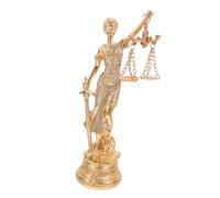 Cabilock Greek Justice Goddess Resin Statue Blind Lady of Justice Sculpture for Office Desk Decor Art Grade Ornament Symbolizing Fairness and Balance Home and Law Office Accent Gold Conical