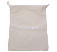 Cabilock Hair Dryer Organizer Canvas Bag, Dustproof Drawstring Pouch in Light Grey, 13 x 11.8 Inch, for University Dormitory and Travel Use