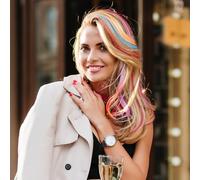 Cabilock Hair Tinsel Kit 16-Color Mixed Strands with Braiding Tools Set, 123Cm Glitter Hair Extensions for Women, Ponytail and Braid Accessories with Instruction Guide for Festival and