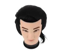 Cabilock Hairdressing Training Manikin Head with Real Human Hair for Men’S Salon Practice, Barber Practice Head for Cutting and Styling Backcombed Hair