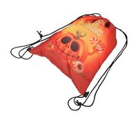Cabilock Halloween Drawstring Bag Bundle Pocket Oxford Fabric Orange Folding Lightweight for Candies, and Families, Business Trips and Travel