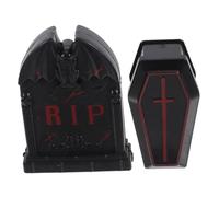 Cabilock Halloween Tombstone Decoration Fake Coffin and Grave Ornaments Coffin Prop for Spooky Haunted House Parties and Themed Halloween Events