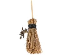 Cabilock Halloween Witch Broom Charm, Hanging Ornament for Car and Home | The 15.5 x 5 x 2.5 cm light-yellow format fits compact DIY craft displays, garden accents and seasonal handmade arrangements.