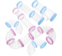 Cabilock Hamster Cage Tunnel Connectors 2 Sets Plastic DIY Tubes External Extension Kit for Small Pets Exercise Suitable for Hedgehogs Squirrels Guinea Pigs