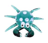 Cabilock Hand Blown Glass Ornament Miniature Coastal Figurine Crystal Animal Sculpture for Home Decor Painted Sea Tea Pet Unique Coastal Decoration