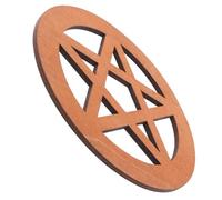 Cabilock Hand Carved Wooden Pentagram Altar Tile Witchcraft Ritual Tool for Ceremonies Enhance Focus and Sacredness Gift Ready Packaging