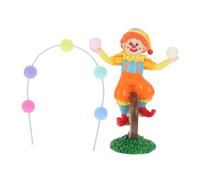 Cabilock Hand-painted Clown Figurine Riding Unicycle Sculpture Unique Resin Clown Doll for Home for Halloween Parties Living Rooms and Collectible Displays
