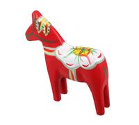 Cabilock Hand Painted Swedish Wooden Horse Figurine Hand Carved Dalecarlian Horse Ornament for Home and Office Decor Traditional Nordic Sculpture for Desk Display