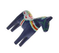 Cabilock Hand-painted Swedish Wooden Horse Figurine with Fade-resistant Colors Unique Art Model for Home Office Table Decor Charming Nordic Centerpiece Ornament for