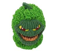 Cabilock Handcrafted Resin Halloween Pumpkin Figurines Spooky Green Pumpkin Monster Statue for Indoor Table Centerpiece Scary Jack-o Ornament Autumn Decor for Haunted House and Tiered Tray