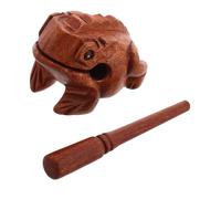 Cabilock Handcrafted Wooden Frog Musical Instrument Unique Percussion Guiro Wood Block with Charming Sound Decorative and Robust Frog Shaped for Music and Home Decor
