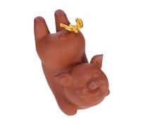 Cabilock Handcrafted Zisha Clay Pig Tea Pet Statue Cute Animal Sculpture for Tea Lovers Home Desktop Decoration Kung Fu Ornament