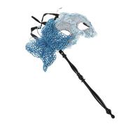 Cabilock Handheld Dragon Mask with Stick for Dress Party and Dancing, Reusable Plastic and Fabric Venetian Featuring Dragon Motif and Vibrant Detailing, for Mardi Gras and Fancy Dress