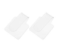 Cabilock Handheld Makeup Palettes Mixing Colour Plates Lightweight 2pcs Acrylic White Nail Art Palettes for Makeup Use Professional Salon Tools