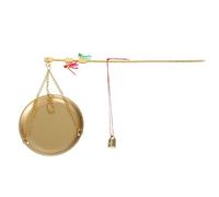 Cabilock Handheld Weighing Scale Metal Scale Portable 100g Galvanized Golden Simple Structure for Traditional Chinese Medicine and Jewellery Decoration