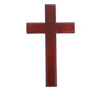 Cabilock Handheld Wooden Prayer Cross Smooth Finish Ergonomic Grip Solid Wood Craftsmanship Christian Faith Symbol for Church Worship Holiday Decoration
