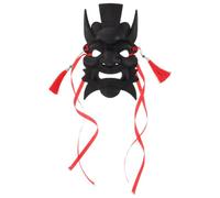 Cabilock Handmade Traditional Opera Full Face Plastic Craft Mask Black