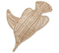 Cabilock Handwoven Faux Rattan Tropical Fish Wall Plaque Coastal Fish Theme Wall Art Nature Inspired Ocean Bathroom Living Room Decor