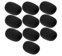 Cabilock Headset Microphone Sponge Covers for Lapel Mic Protection Flexible Comfortable Windproof Microphone Windscreen Covers for Public Speaking Engagements and Trade Shows 10Pcs Black