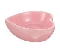 Cabilock Heart Shaped Ceramic Hamster Water Bowl Pink Small Replaceable Wear Resistant Saucer for Rabbit and Hamster Cage