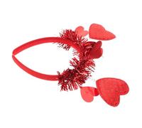 Cabilock Heart Shaped Love Headband Sequins Glitter Tassel Headpiece Hair Accessory for Wedding Birthday Party Favor Girl Woman
