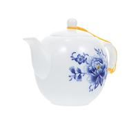 Cabilock Heat Resistant Ceramic Teapot with Elegant Design and Heat Insulation, Simple and Chic Tea Kettle for Home and Private Gatherings Random Color