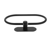 Cabilock Heavy Duty Bathroom Towel Rack Set 4pcs Wall Mounted Towel Holder Ring Bar Hook Stainless Steel Black No Drill Installation for Shower and Washroom
