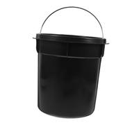 Cabilock Heavy Duty Bucket Small Bucket Diaper Disposal Bin Kitchen Accessories Garbage Bins for Kitchen Trash Can with Lid White Metal Basket Pp Black