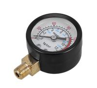 Cabilock High Accuracy Vertical Radial Pressure Gauge for Air Compressors with Brass Back Mount Fittings and Protective Case Weatherproof Design for Industrial and Home Pneumatic Tool Use