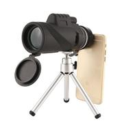 Cabilock High-definition Single-tube Telescope 40x60 Portable Monocular with Tripod and Phone Holder, Black, High Magnification for Bird Watching and Concerts