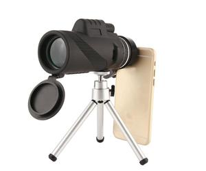 Cabilock High-definition Single-tube Telescope 40x60 Portable Monocular with Tripod and Phone Holder, Black, High Magnification for Bird Watching and Concerts