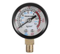 Cabilock High Pressure Gauge for Air Compressors Vertical Radial Design Industrial Air Pressure Gauge for Pneumatic Tools and Water Systems with Case Back Mount