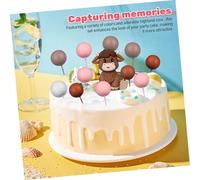 Cabilock Highland Cow Cake Toppers with Foam Balls Versatile Birthday Party Cake Decorations Lightweight Inserts for Farm Theme Celebrations and Toppers