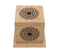 Cabilock Incense Burner with Lid Wooden Hollow Carved Aromatherapy Diffuser Box Zen Incense Holder for Meditation and Reading Tea Room Lovers