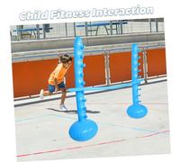 Cabilock Inflatable Limbo Game for Blue PVC Interactive Jumping Stick Outdoor Party Backyard Fun Indoor and Outdoor Use Balance and Coordination