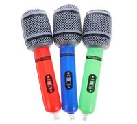Cabilock Inflatable Rock Microphone for Pretend Play Party Accessory Blow Up Microphone for Childrens Role Play Concert Theme Decor