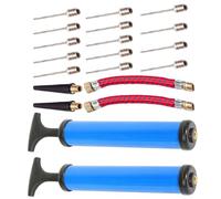 Cabilock Inflation Kit 10pcs Set with Pump, Rubber Hose, 7 Inflation Needles and Valve, Portable Multi-function Ball Pump for Basketball Football Sports Balls, Suitable for Daily Use