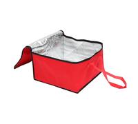 Cabilock Insulated Take-Out Bag Red Heat Preservation Bento Storage Tote with Construction Multi-Functional Handled Lunch Carrier for Easy Access and Meal Insulation
