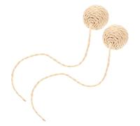 Cabilock Interactive Cat Scratching Post Accessories 2Pcs Replacement Sisal Tail Ball for Kitten Play Indoor Use