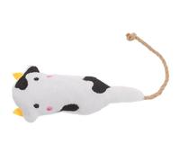 Cabilock Interactive Plush Cat with Catnip for Indoor Cats Lightweight Cow Shape to Chase Bite and Chew Reduces Loneliness and Provides Fun